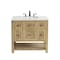 James Martin Vanities Breckenridge 36in Single Vanity, Light Natural Oak w/ 3 CM Ethereal Noctis Top 330-V36-LNO-3ENC - alternate 1